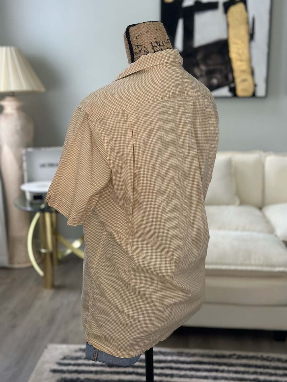 Vintage 1950s McGregor Modern Wash-Wear Gingham Camp Shirt - Picture 4 of 5